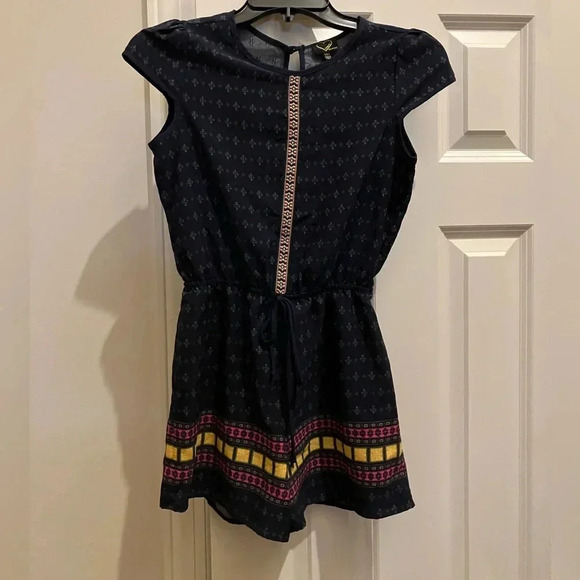 Monteau Girls Navy Romper (12, Large) - Picture 1 of 3